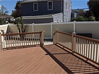 <b>Trex Transcend Tiki Torch Deck Boards in Diagonal Pattern with Trex Tree House Composite Railing in Reisterstown MD 1</b>